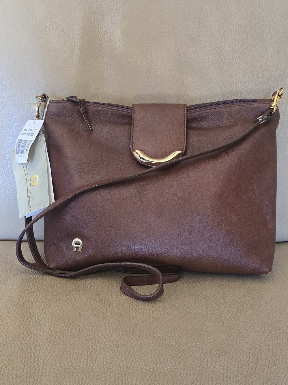 NWT Etienne Aigner Crossbody Bag Tobacco Brown - Picture 9 of 10